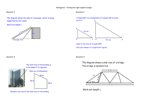 2d Pythagoras multi-step problems