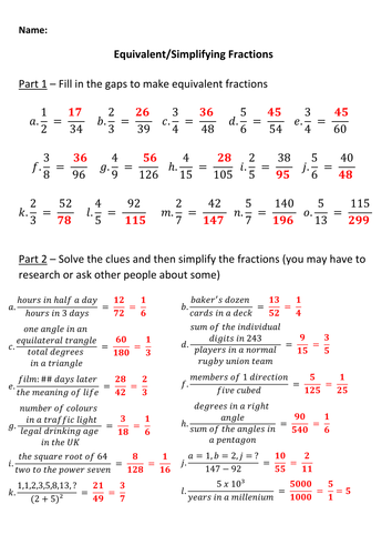 math problem solver equivalent fractions