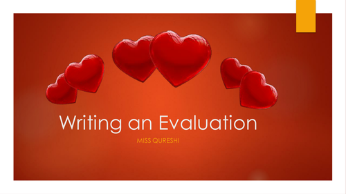 Writing an Evaluation