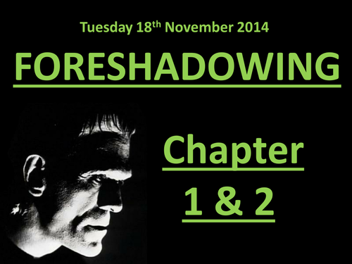 Lesson on foreshadowing