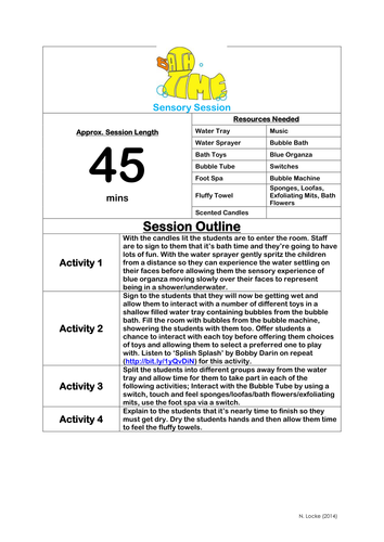 Bath Time Sensory Session