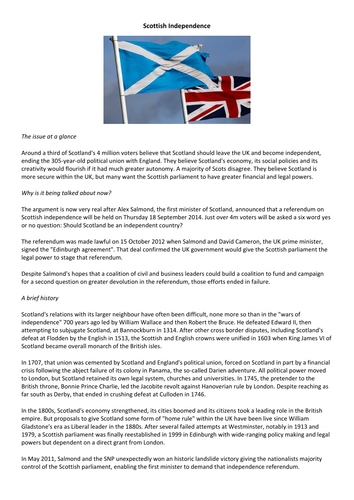 Key British Political Issues - Background Reading