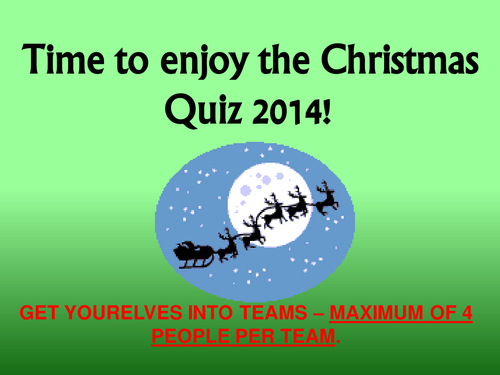 2014 Christmas/End of Year Quiz