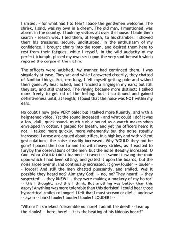 Using punctuation for effect in gothic texts.