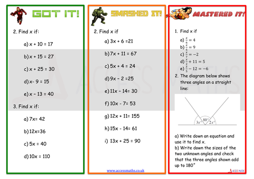 Solving Basic Equations Worksheet