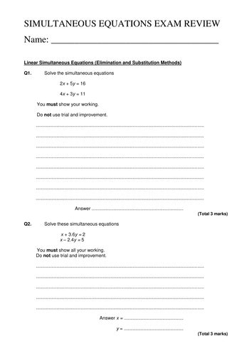 Simultaneous Equations