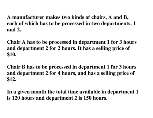 Formulating linear programming problems