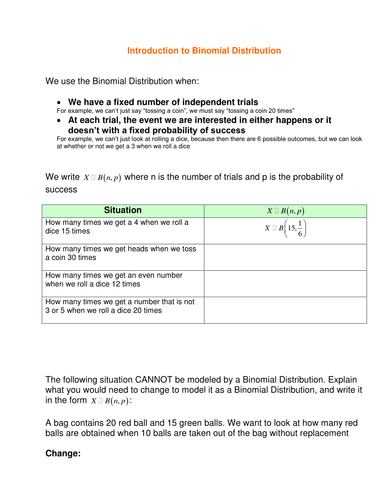 Binomial Distribution