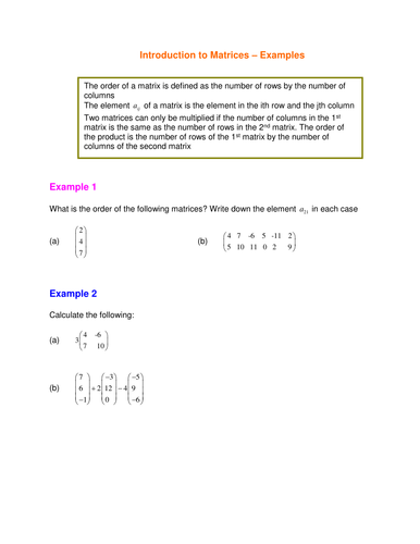 Matrices