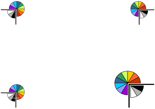 Circle Chart Themed Lined Paper and Pageborders
