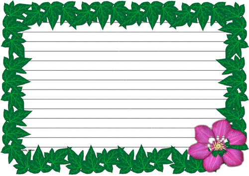 Spring Time Themed Lined Paper and Pageborders