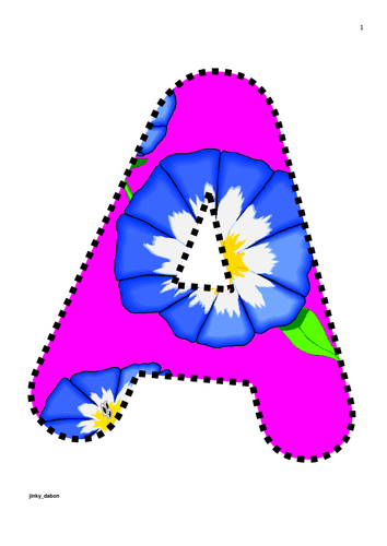 A4 Spring Time Themed Alphabet and Numbers