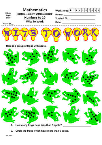 Wits To Work (1) Numbers to 10