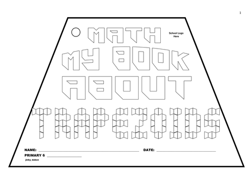 Grade 6 Trapezoid Book (Area, Perimeter and Angle)