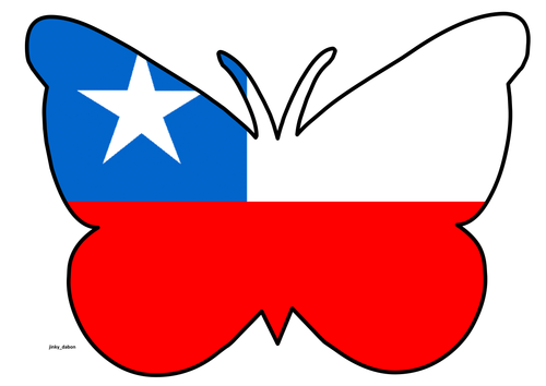 Butterfly Themed Chile Flag