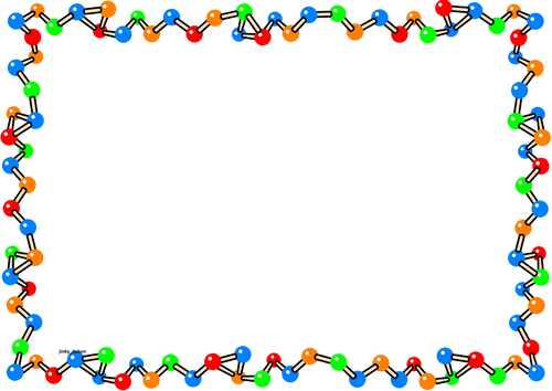 Molecules Themed Lined paper and Pageborders