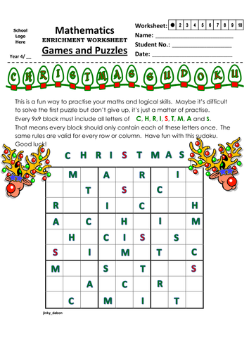 Christmas Themed Sudoku (9x9)