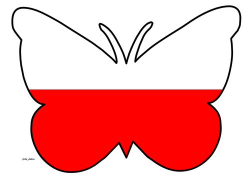 Butterfly Themed Poland Flag