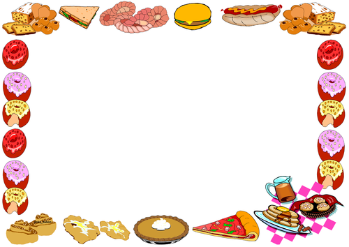 Bread Themed Lined Paper and Pageborders