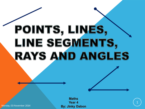 Grade 4 Points Lines Line Segments Rays And Angle Teaching Resources
