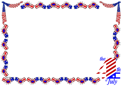 Independence DayThemed Lined paper and Pageborders