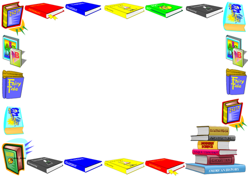 World Literacy Day Lined paper and Pageborders