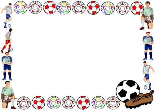 Soccer Themed Lined Paper and Pageborders