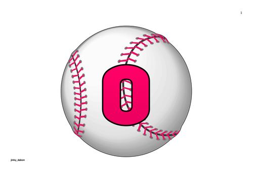 Baseball Themed Numbers 0-100 and in Words