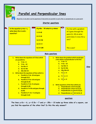 Parallel and Perpendicular Lines
