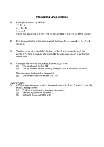 Coordinate Geometry Questions