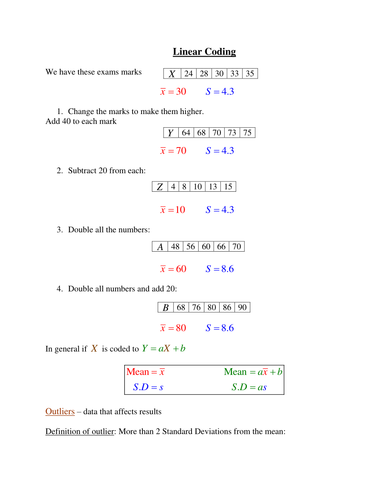Linear Coding review