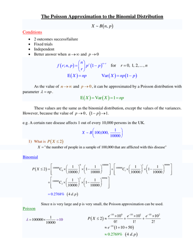 Poisson Approximation to Binomial