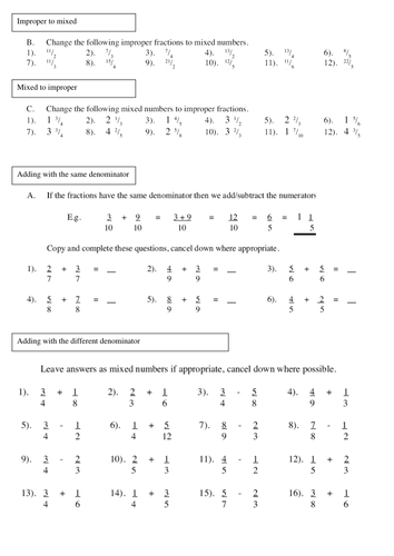 Fraction review