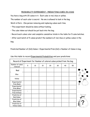 Handout – Probability Cubes in a bag