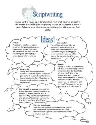 Scriptwriting | Teaching Resources