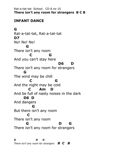 Chords. Lyrics. " Rat a tat tat"