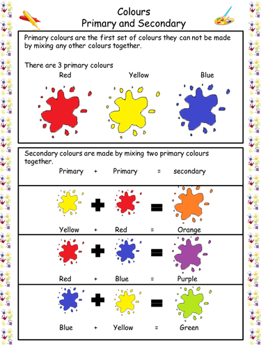 Primary and secondary colors | Teaching Resources