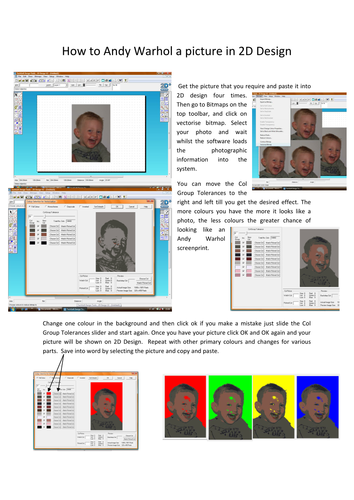How to Andy Worhol in 2D design