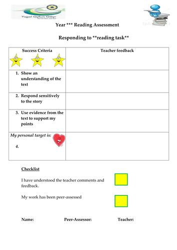 Template for assessing | Teaching Resources