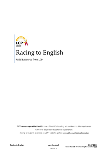 Racing to English