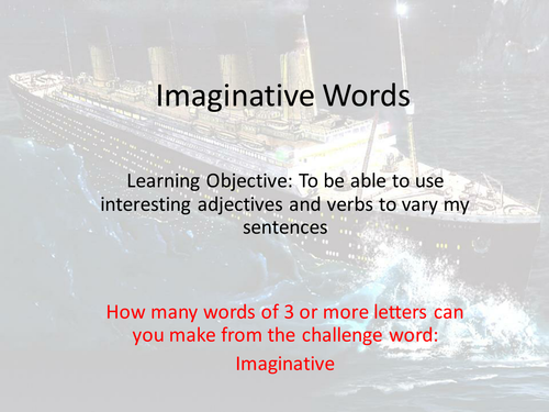 Writing sentences and vocabulary
