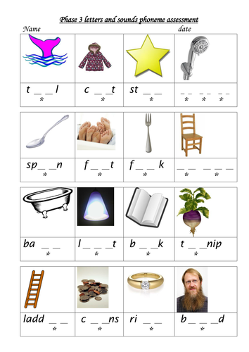 Phoneme assessment knowledge
