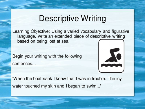 Descriptive writing: lost at sea