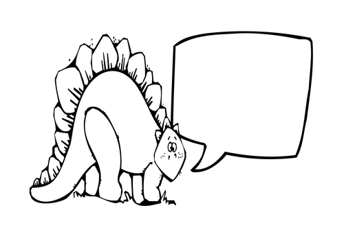 What is the dinosaur saying?