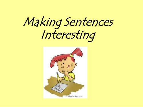 Improving sentence structure and vocab