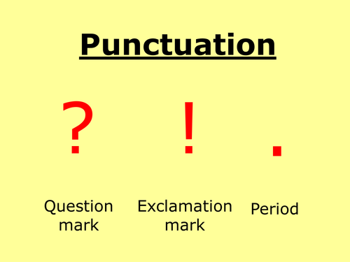 PP Lesson starter on end punctuation | Teaching Resources