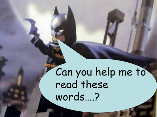 Sight Word PowerPoint with a Batman Theme