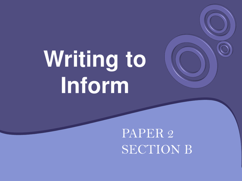 Writing to inform ppt