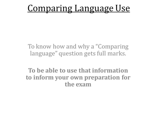 Comparing non-fiction texts