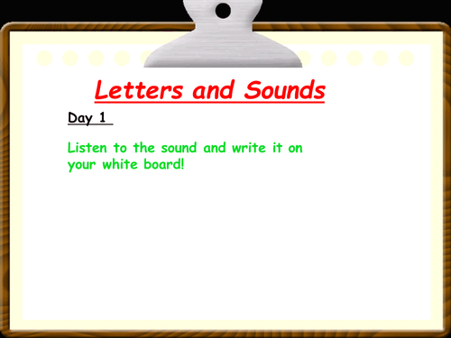 Letter and Sounds